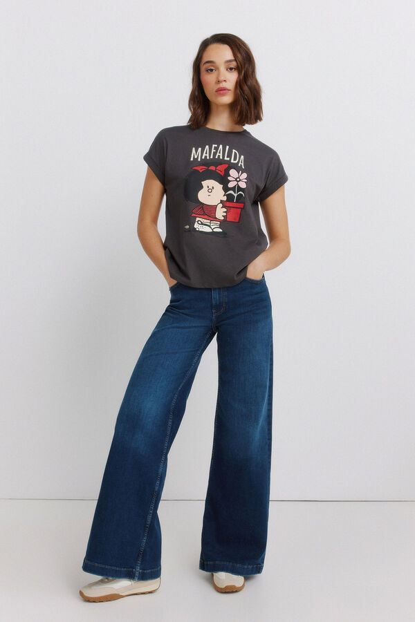 Springfield T-shirt "Mafalda" cinzento