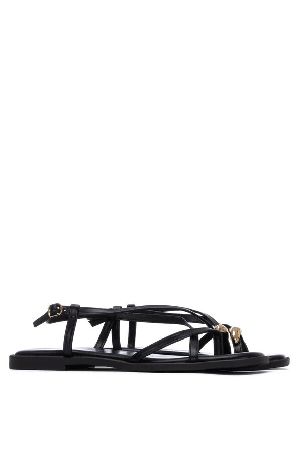XTI Minimalist strap sandal black