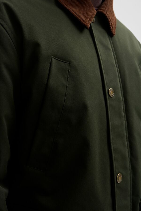 Jack & Jones Blus&atilde;o curto com colchetes verde
