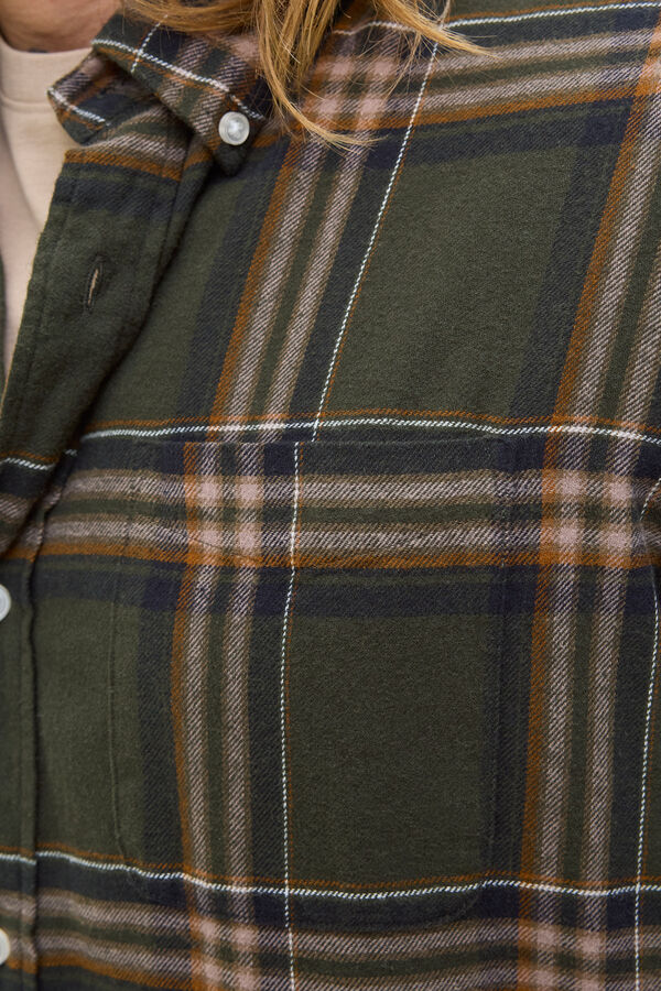 Jack & Jones Camisa xadrez regular fit verde