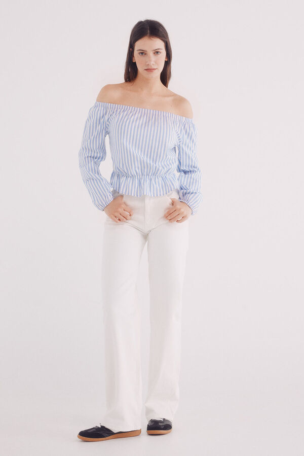 Springfield Blusa ombro a ombro branco