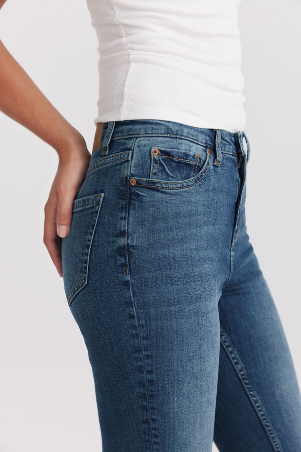 Springfield Jeans bootcut tiro alto azul