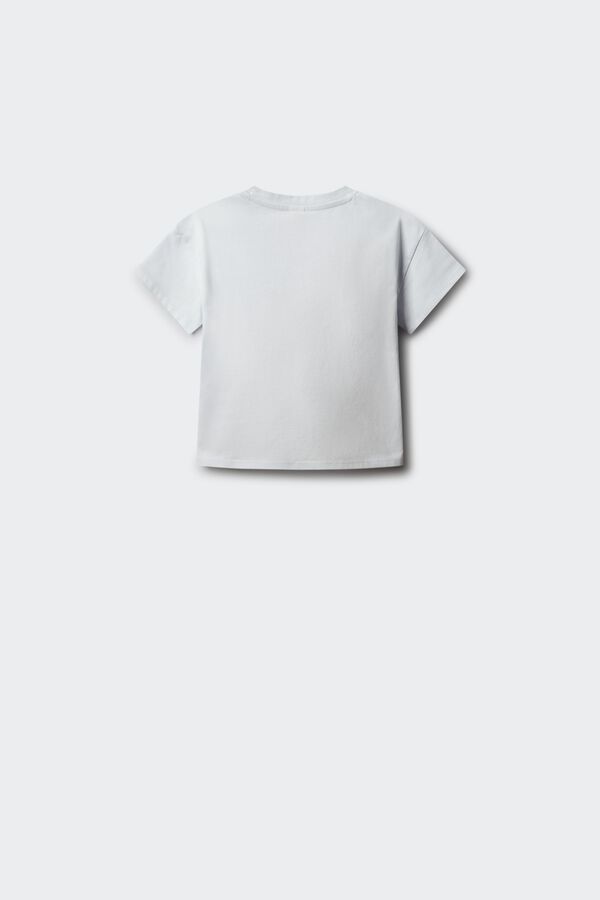 Springfield Kids Girl's short sleeve T-shirt with crochet pocket blue