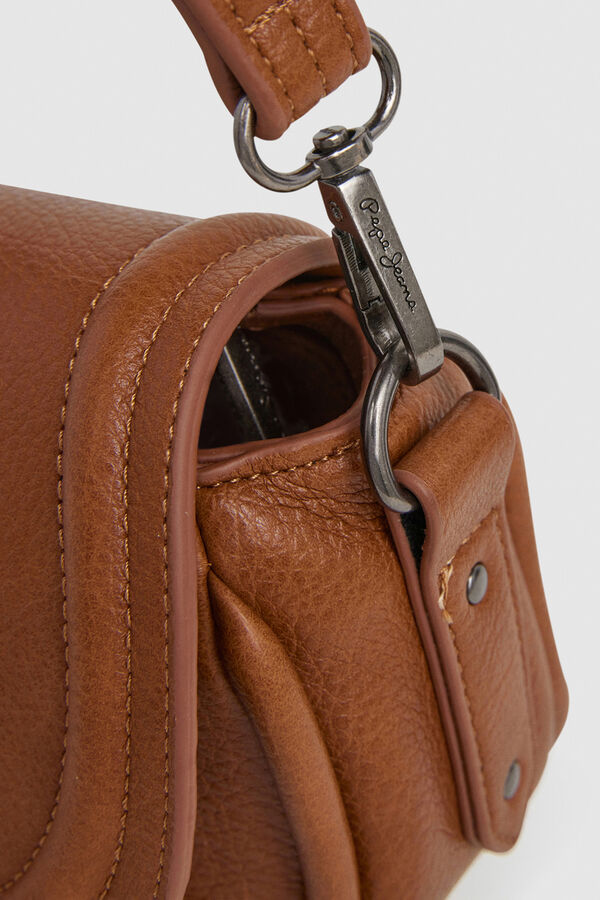 Pepe Jeans Bolso Efecto Piel Con Solapa nude