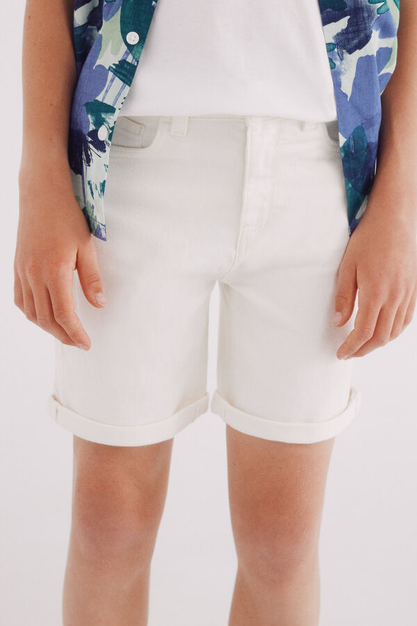 Springfield Kids Bermudas denim rapaz bege