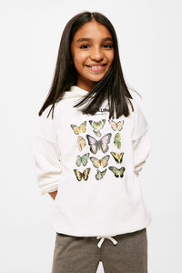 Springfield Sweatshirt com estampado de borboletas para menina cinza
