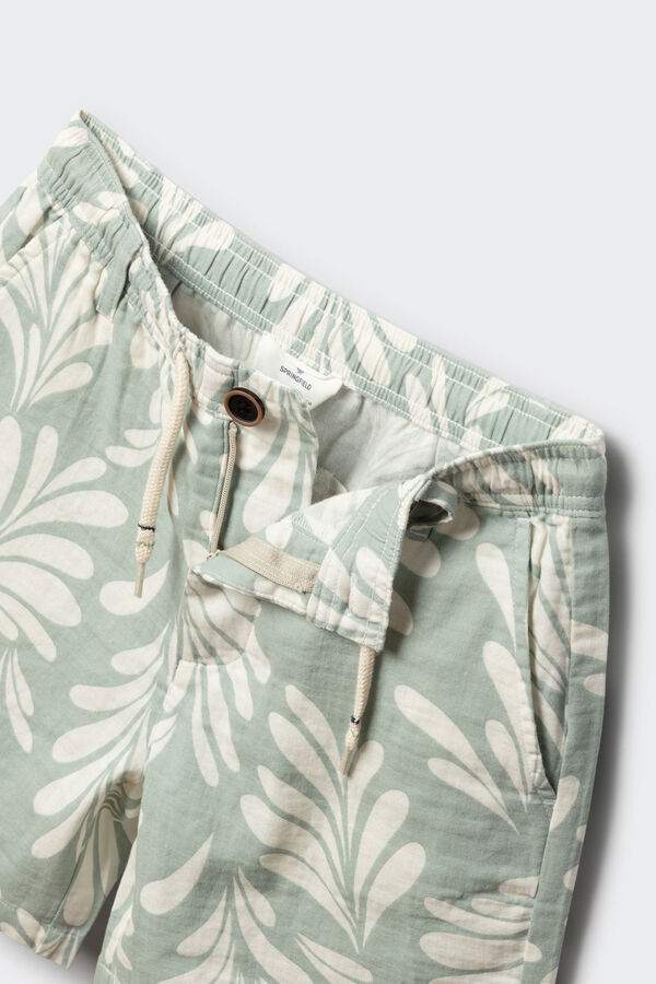 Springfield Kids Bermudas de palmeiras para menino verde
