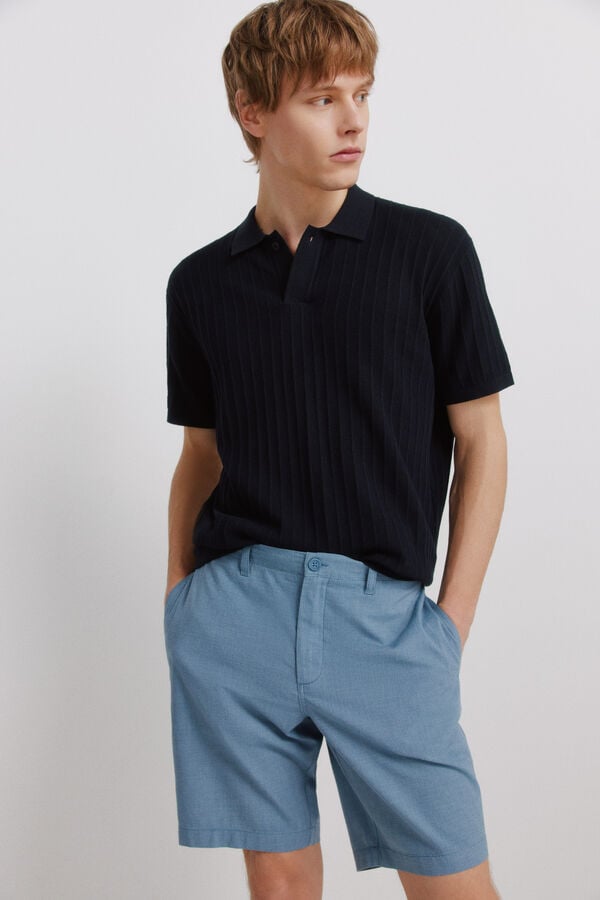 Springfield Bermudas estruturadas azul