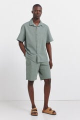 Springfield Bermuda lino relaxed fit verde