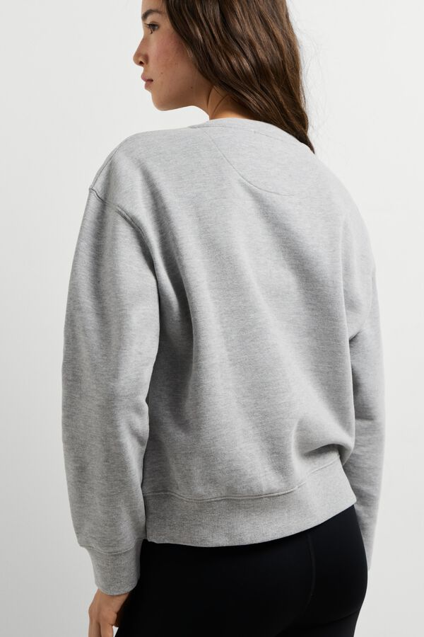 Pepe Jeans Sweatshirt de gola redonda com logo cinzento