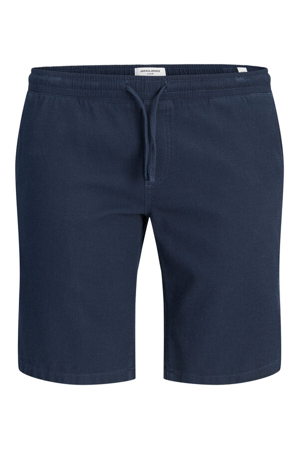 Jack & Jones PLUS Cotton loose fit Bermuda shorts blue