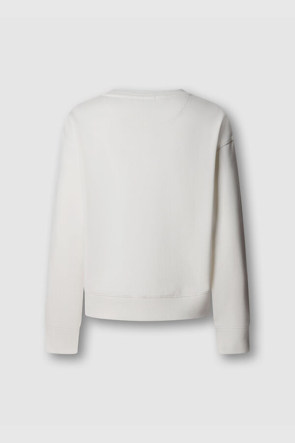 Pepe Jeans Sweatshirt gola redonda logo bege
