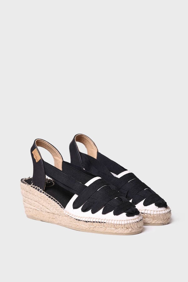 Toni Pons Alpercata de cunha com fitas preto