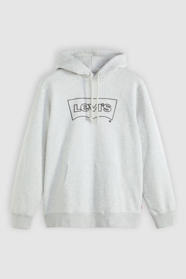 Levi's Sweatshirt masculino com gola redonda  cinzento