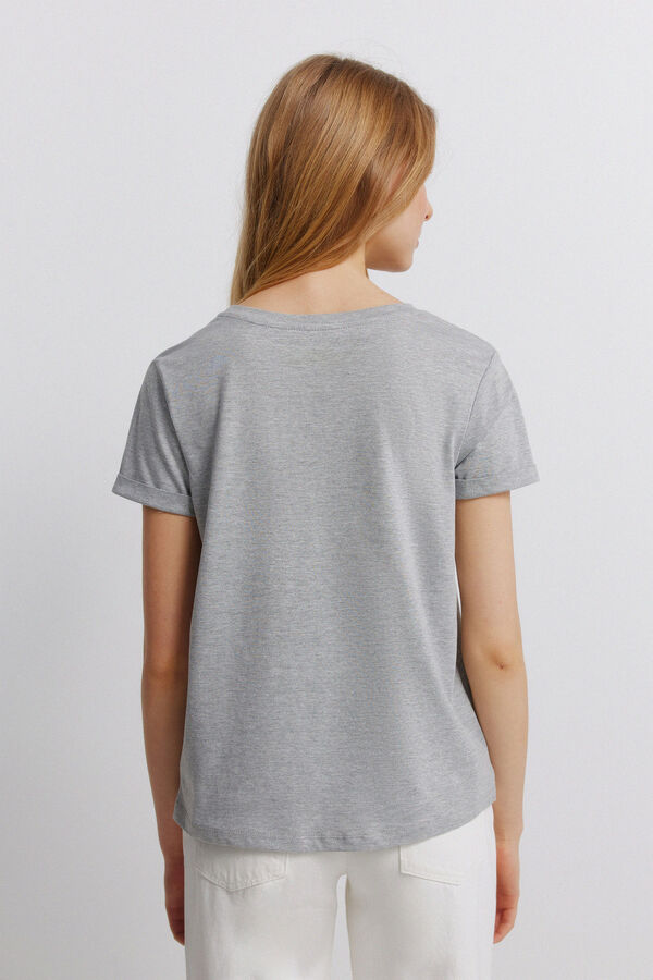 Springfield T-shirt com desenho de fruta cinzento