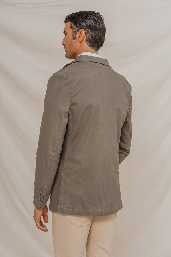 Celopman Blazer casual de algodão  verde