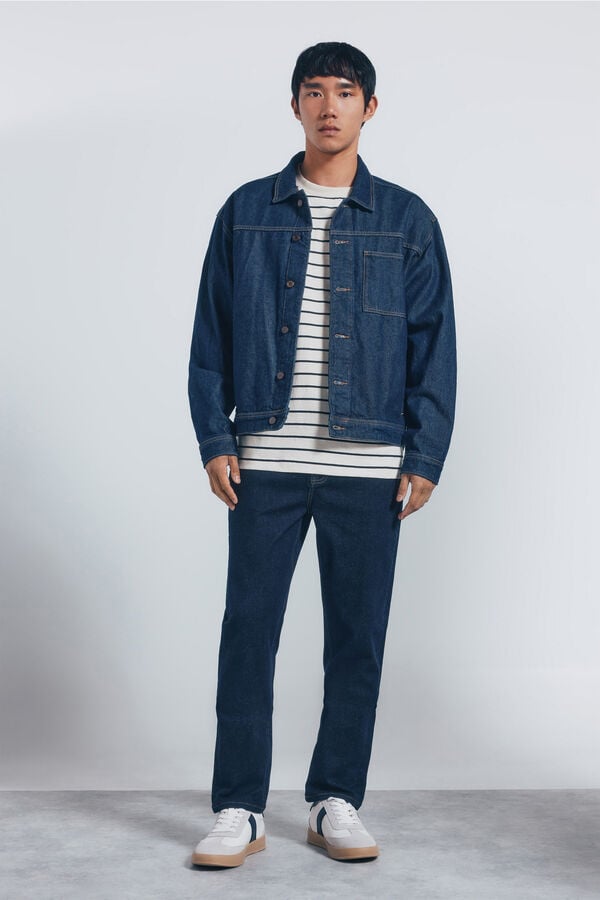 Springfield Jeans slim fit desbotado azul