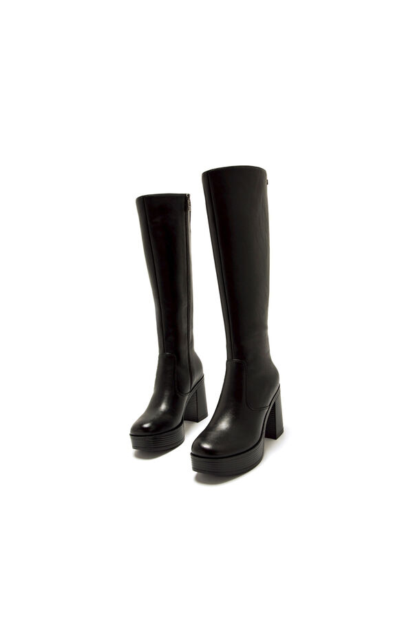 MTNG Botas de tac&oacute;n con plataforma negro