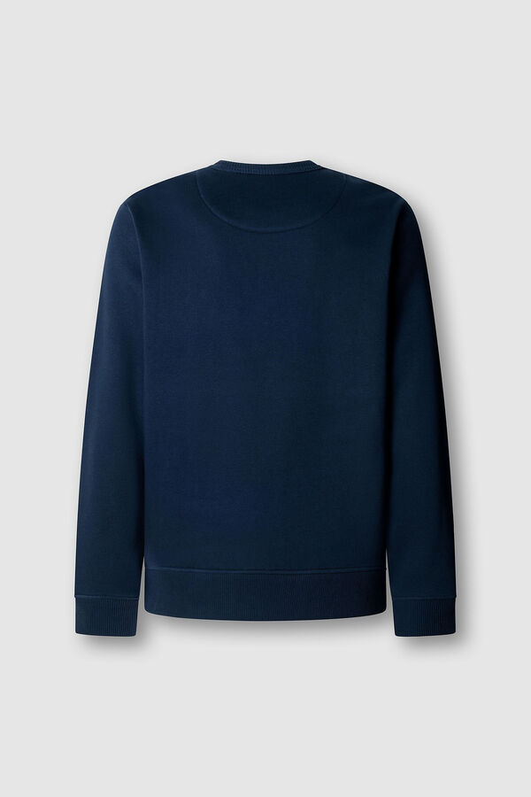 Pepe Jeans Sweatshirt com logo gola redonda azul