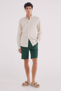 Springfield Bermudas de linho slim fit
