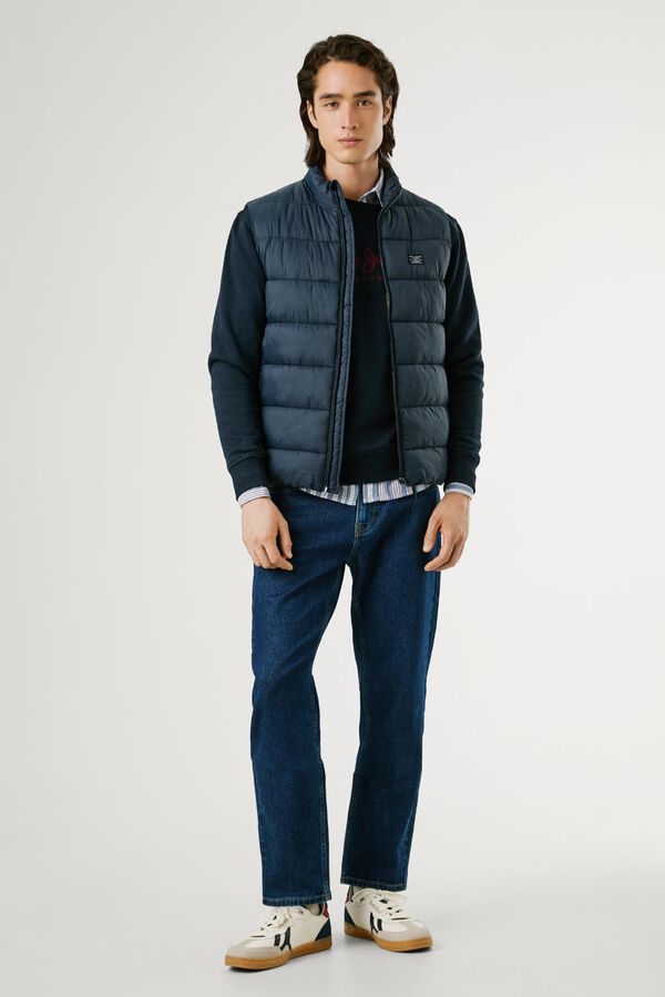 Pepe Jeans Colete acolchoado com fecho de zíper azul