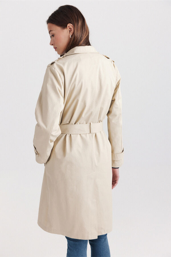 Springfield Gabardina com cinto camel