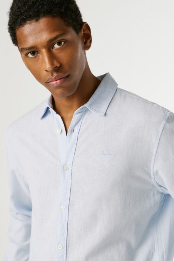 Pepe Jeans Camisa de manga comprida com logo azul