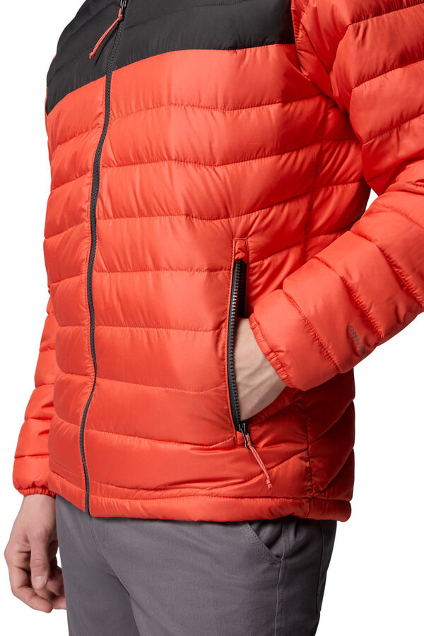 Columbia Jaqueta com capuz isolada Powder Lite™ II para homem vermelho