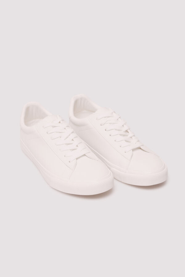 Springfield Zapatilla monocolor básica blanco