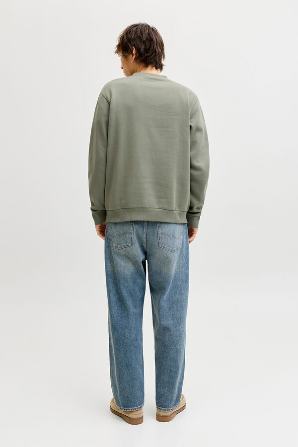 Jack & Jones Sweatshirt gola redonda em felpa cinzento