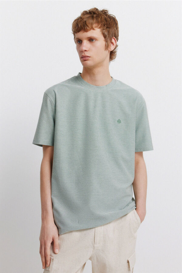 Springfield T-shirt em oxford verde