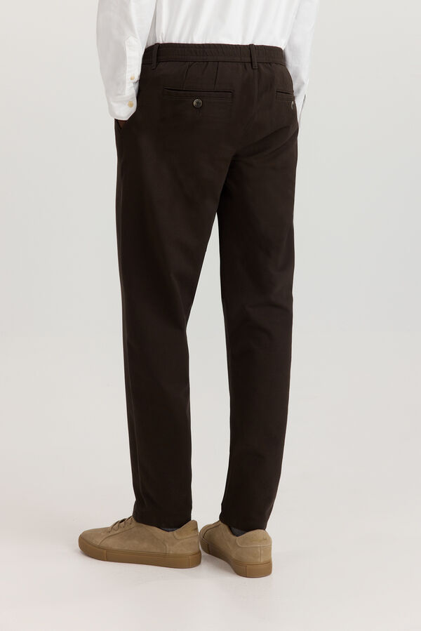 Springfield Cal&ccedil;as chino comfort knit castanho