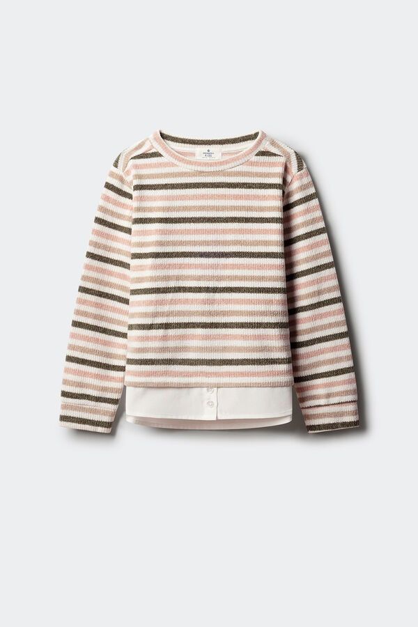 Springfield Kids Sweatshirt de chenille para meninas rosa