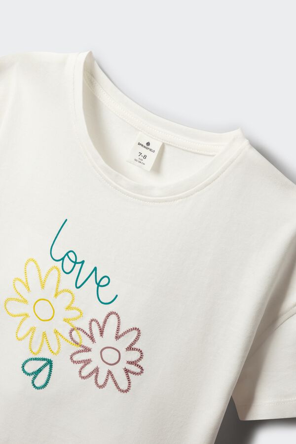 Springfield Kids T-shirt "Love" menina bege