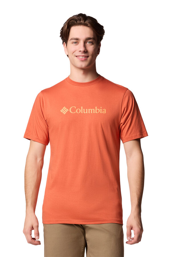 Columbia Camiseta masculina de manga curta de algodão orgânico Basic Logo™ da para homem vermelho