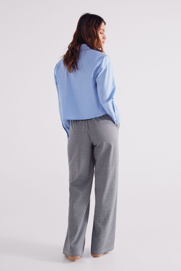 Springfield Calça jogger jacquard cinzento