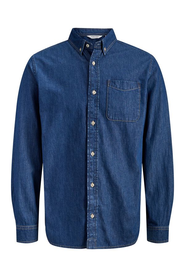 Jack & Jones Camisa de ganga regular azul