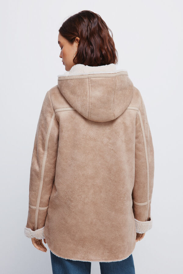 Springfield Casaco com capuz dupla face cru