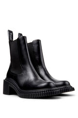 Camper Botas de couro de cano meia preto