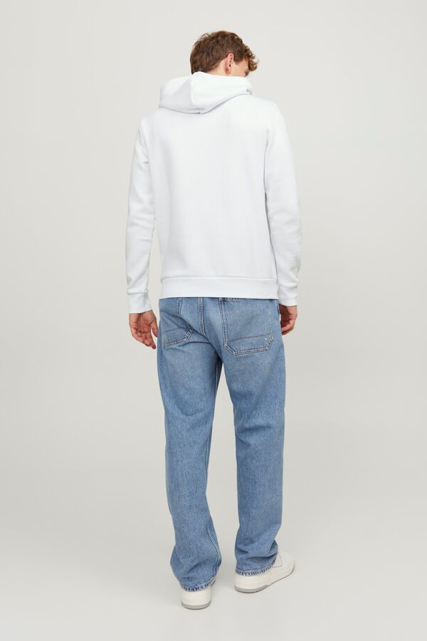 Jack & Jones Sweatshirt regular com capuz branco