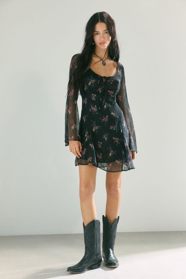 High Spirits Vestido Gaia preto