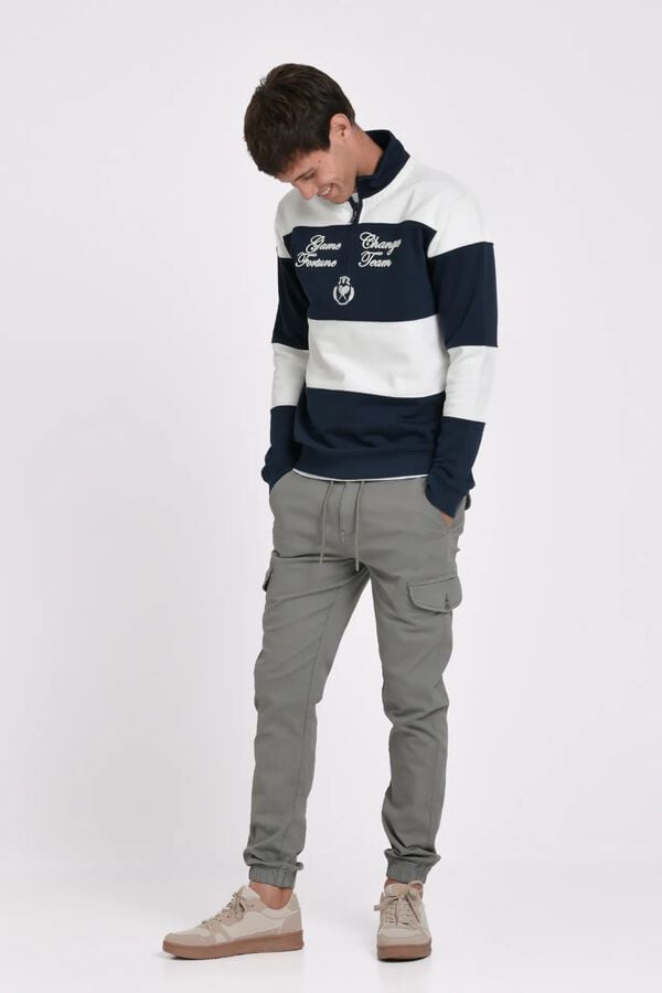 JVZ Cal&ccedil;a jogger cargo bege