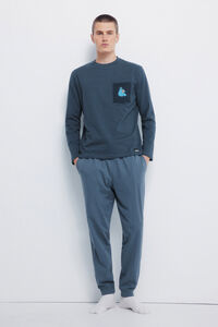 Springfield Pijama longo do Cookie Monster