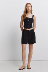 Springfield Cal&ccedil;&otilde;es de linho preto