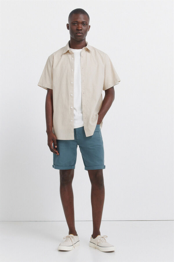 Springfield Bermudas 5 bolsos lavada slim fit azul