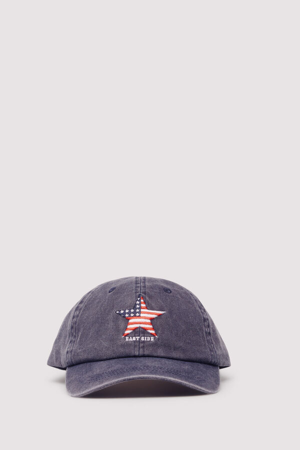 Springfield Boné com estrela da bandeira americana azul