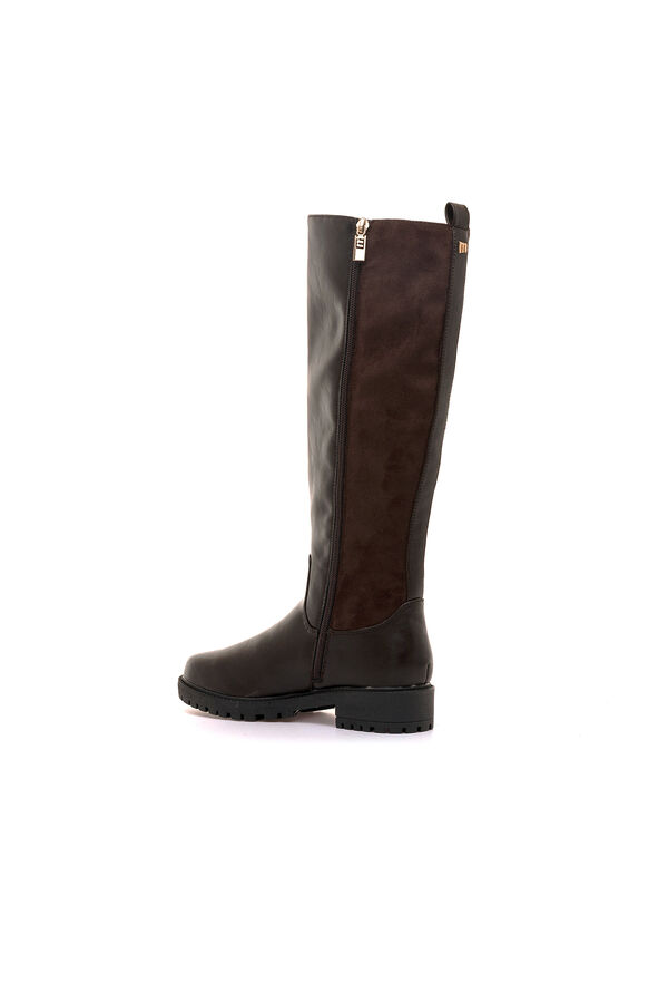 MTNG Botas de cano alto biker com fivela e sola tratorada cru