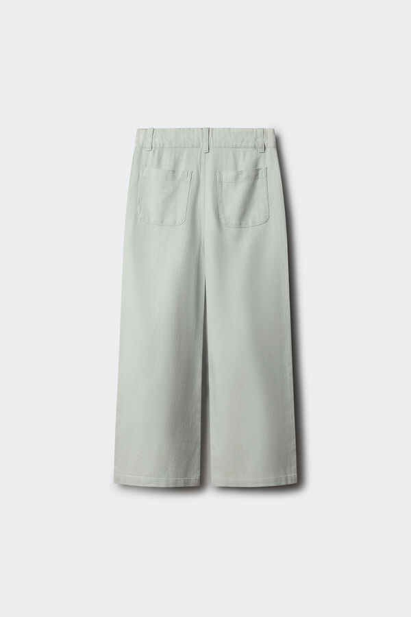 Springfield Kids Cal&ccedil;as culotte de linho para menina verde