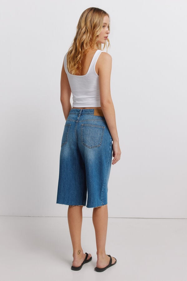 Springfield Bermudas em denim azul