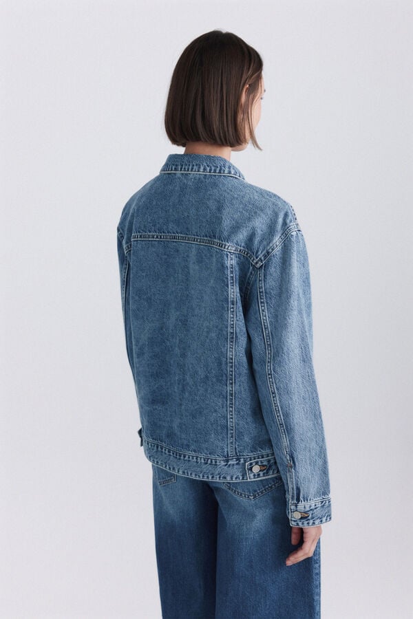 Springfield Blus&atilde;o de ganga oversize azul